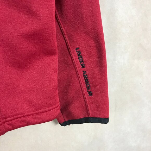 Men's UNDER ARMOUR Red Zip Front Fleece Jacket Small - Picture 4 of 7